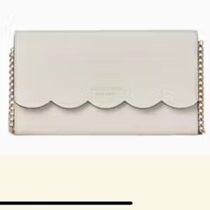NWT Kate Spade Gemma Crossbody Wallet Parchment Gold Chain